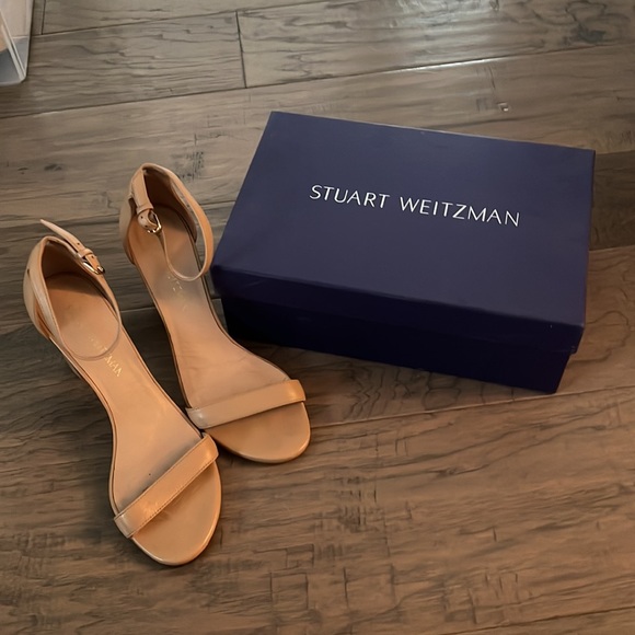 Stuart Weitzman NearlyNude Block Heels - Picture 1 of 7